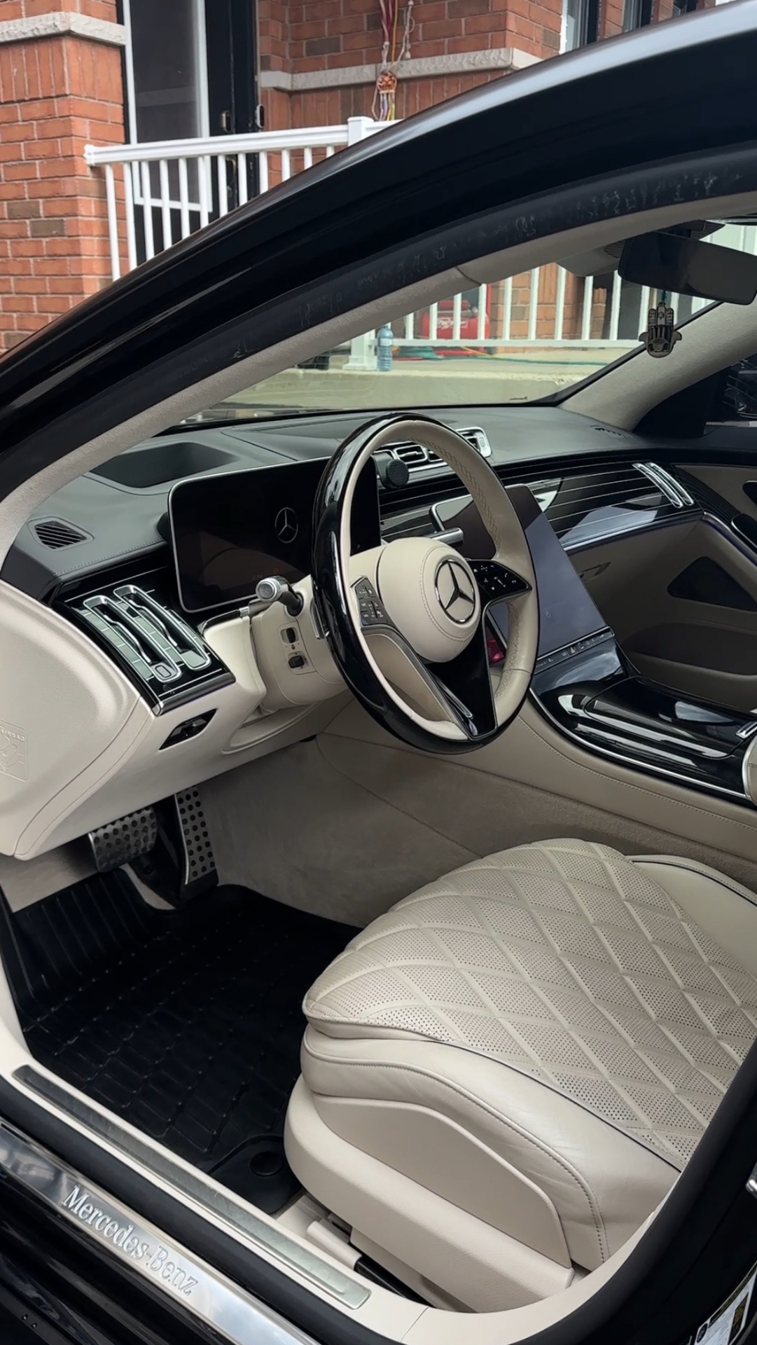 Mercedes S-Class cream leather interior